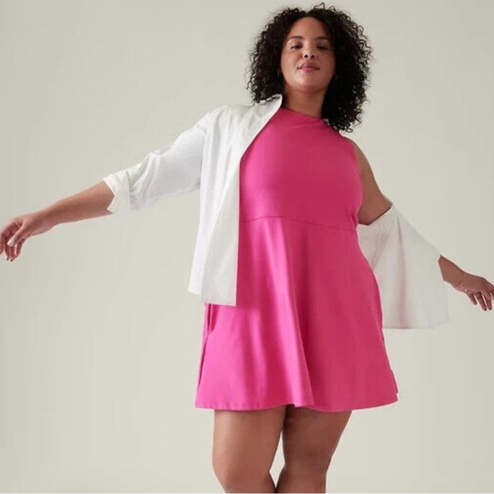 Athleta Conscious Dress in Salvia Pink, Size 1X
Worn only once, has pockets!